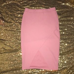 Pink pencil skirt